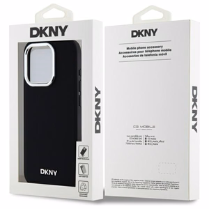 DKNY Paprastas logotipas Magnetinis dėklas telefonui iPhone 15 Pro - juodas