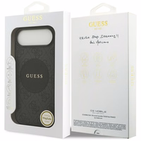 Guess 4G Circle Classic Logo Magnetinis dėklas telefonui iPhone Air - juoda