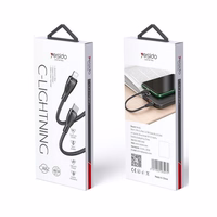 YESIDO LAIDAS CA82 12W TYPE-C/LIGHTNING  30CM 2,4A juodas