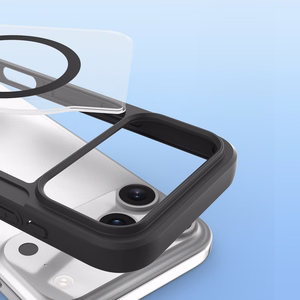 Dux Ducis Skin X Pro dėklas iPhone 17 Pro Max su pinigine, suderinamas su MagSafe - juodas