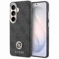 Guess dėklas 4G Rhinestone Round Logo MagSafe skirtas Samsung Galaxy S26 Plus juodas