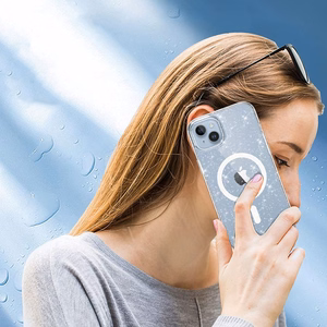 Tech-Protect FlexAir Hybrid Magnetinis iPhone 13/14 dėklas - skaidrus su blizgučiais