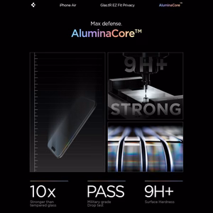 Spigen Glas.TR EZ Fit 2-jų rinkinys privatumo stiklas iPhone 17 Air