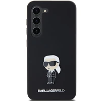 Karl Lagerfeld Silikoninis Ikonik Metal Pin dėklas Samsung Galaxy S24+ - juodas