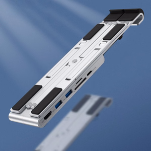 Nešiojamo kompiuterio stovas CHOETECH su 7 prievadų USB Type-C šakotuvu