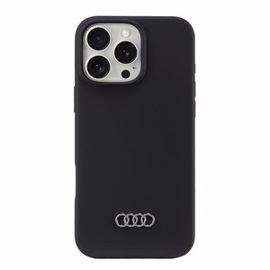 Audi Silikoninis dėklas telefonui iPhone 16 Pro Max 6.9" juodas/juodas kietas dėklas AU-LSRIP16PM-Q3/D1-BK