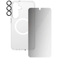 CARE by PanzerGlass Flagship 3in1 dėklas + privatumo stiklas + lęšis Samsung Galaxy S25+