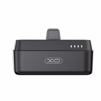 XO power bank mini PR244 20W 5000 mAh su "Lightning" jungtimi, juodas