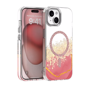 Epoxy Mag dėklas skirtas iPhone 13 / 14 6,1" rožinis