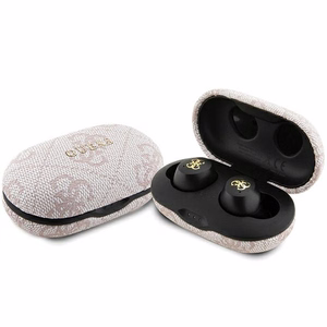 TWS Guess 4G Metal Bluetooth ausinės su ENC įkrovimo stotimi - rožinės