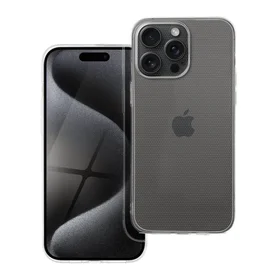 Skaidrus dėklas telefonui 2 mm IPHONE 15 Pro Max (kameros apsauga) permatomas