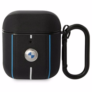 BMW odinis dėklas su spalvotomis linijomis AirPods 1 / 2 - juodas