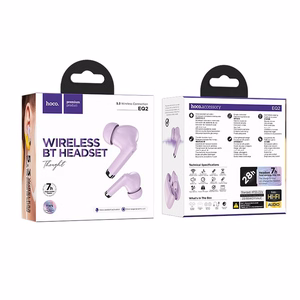 HOCO belaidės bluetooth ausinės TWS EQ2 violetinės