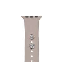 Pin Charms rinkinys laikrodžio dirželiams katė sidabrinė