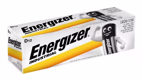 Energizer Industrial Vienkartinė baterija D LR20 Šarminis 1,5 V 12 vnt