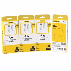 USB laidas Dudao TGL3L, baltas, Type-C, 100 cm (iki 6A)