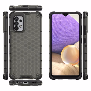 Korinio dizaino dėklas šarvuotas dangtis su geliniu rėmeliu Samsung Galaxy A03s (166.5) juodas