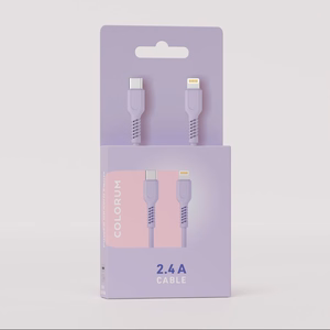 COLORUM kabelis USB-C - Lightning 1,8 m 2,4A CK12-CL-09 xLavenda