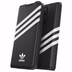 Adidas OR Dėklas telefonui Booklet PU iPhone 14 Pro juodas/baltas 50196