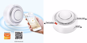 TUYA bevielis fotoelektrinis dūmų detektorius Wi-Fi
