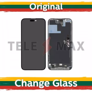 LCD ekranas suderinamas su iPhone 15 Pro Max juodas (Renewed: Telemax)