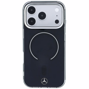Mercedes Double Layer Iconic Logo dėklas, skirtas iPhone 18 Pro Max / 17 Pro Max, suderinamas su MagSafe – juodas