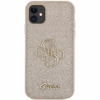 Guess GUHCN61HG4SGD dėklas iPhone 11 / Xr - auksinis Glitter Script Big 4G