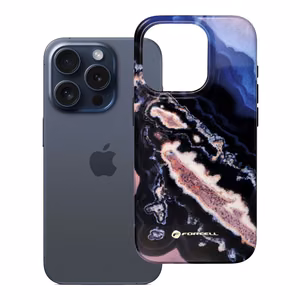 Чехол для iPhone 15 PRO Forcell F-Protect Mirage совместим с MagSafe Military Drop-Test золотой остров