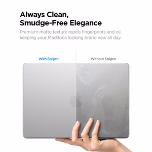Spigen AirSkin dėklas, skirtas MacBook Air 13" 2023 / 2024 / 2025 / 2026 – skaidrus