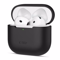 Tech-Protect Silikoninis dėklas ausinėms Apple AirPods 4 - juodas