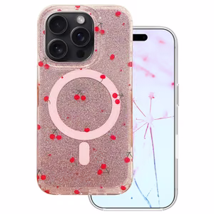 Cherry Mag case for iPhone 14 Pro 6,1" glitter