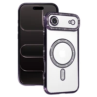 Dėklas telefonui (m) Bling Magsafe Case for Iphone 17 Air - violetinis