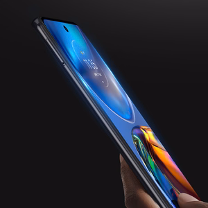 Dux Ducis 10D Apsauginis stiklas 9H viso ekrano su rėmu, derinamas su dėklu Motorola Moto E32, juodos spalvos