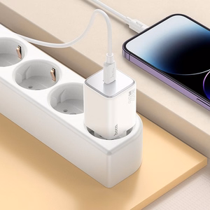 Įkroviklis Hoco USB C QC PD 20W + Kabelis USB C į Lightning N40 baltas