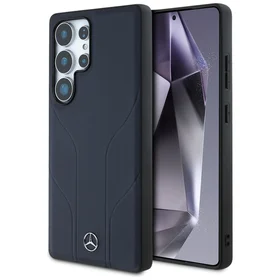 Mercedes Odinis Įspaustos linijos Magnetinis dėklas Samsung Galaxy S25 Ultra - mėlynas