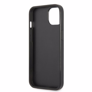 Karl Lagerfeld KLHCP13MSFMP2K iPhone 13 6.1" kietas dėklas juodas/juodas Saffiano Plokštelė
