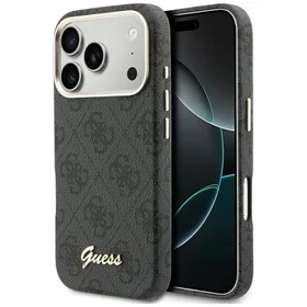 GUESS case for IPHONE 17 Pro compatible with MagSafe GUHMP17L5P4FWMSK (PU FW 4G Script) black