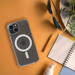 FROST MAG COVER dėklas telefonui su kameros apsauga, suderinamas su MagSafe, skirtas IPHONE 11 Pro, šerkšninė skaidri