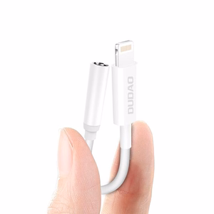 Dudao garso adapteris ausinių adapteris iš Lightning į 3.5 mm mini lizdą baltas (L16i white)