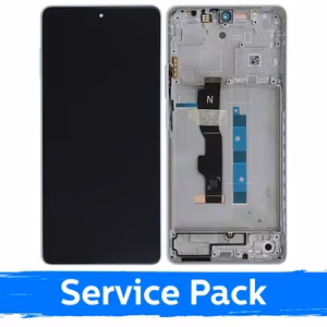LCD ekranas suderinamas su Xiaomi Redmi Note 13 5G su rėmeliu / Arctic White / (Service Pack)