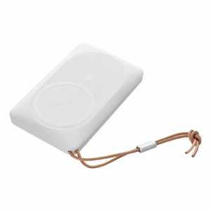 VEGER išorinė baterija 10000 mAh su belaidžiu įkrovimu, suderinama su MagSafe PD QC3.0 2A 20W MagOn (VP1151 / W1151) balta