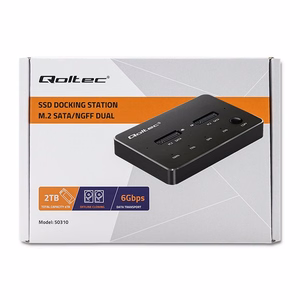 Qoltec 50310 Diskų Doko Stotis 2x SSD M.2 SATA NGFF USB Type-C