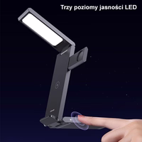 USAMS Belaidis įkroviklis su lempa 3in1 15W juodas CD181WXC01 (US-CD181)