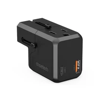 Choetech PD6038 USB-C USB-A PD 20W kelioninis įkroviklis USA EU UK AU - juodas
