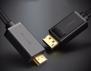 Ugreen vienkryptis DisplayPort į HDMI laidas 4K 30Hz 32 AWG 1.5m juodas (DP101 10239)
