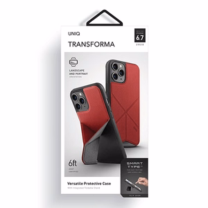 Uniq Transforma dėklas telefonui iPhone 12 Pro Max - raudonas