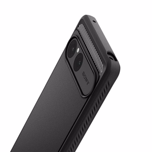 Spigen Rugged Armor dėklas Sony Xperia 10 VII telefonui - matinė juoda