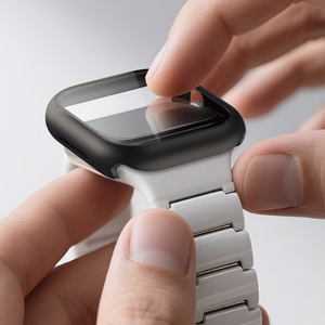 AmazingThing Radix grūdintas stiklas su dėklu Apple Watch Series 11 42mm - Juodas