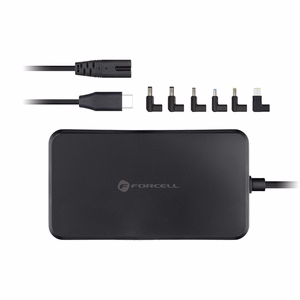 FORCELL F-ENERGY E856 universalus nešiojamojo kompiuterio įkroviklis 90W (6 adapteriai) - juodas