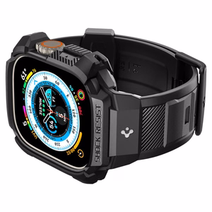 Чехол Spigen Rugged Armor Pro для Apple Watch Ultra (49mm) с ремешком — чёрный